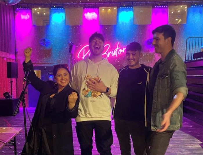 Custom Neon&reg; @popbrixton event space selfie sign