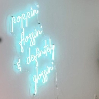 Mint green nail salon quote sign by Custom Neon® @alldaywithann