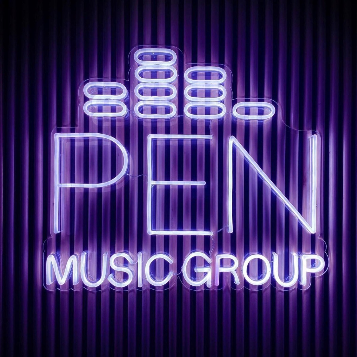 Stop thinking start drinking blue Custom Neon® quote sign on a brick wall @marketplaceofficial