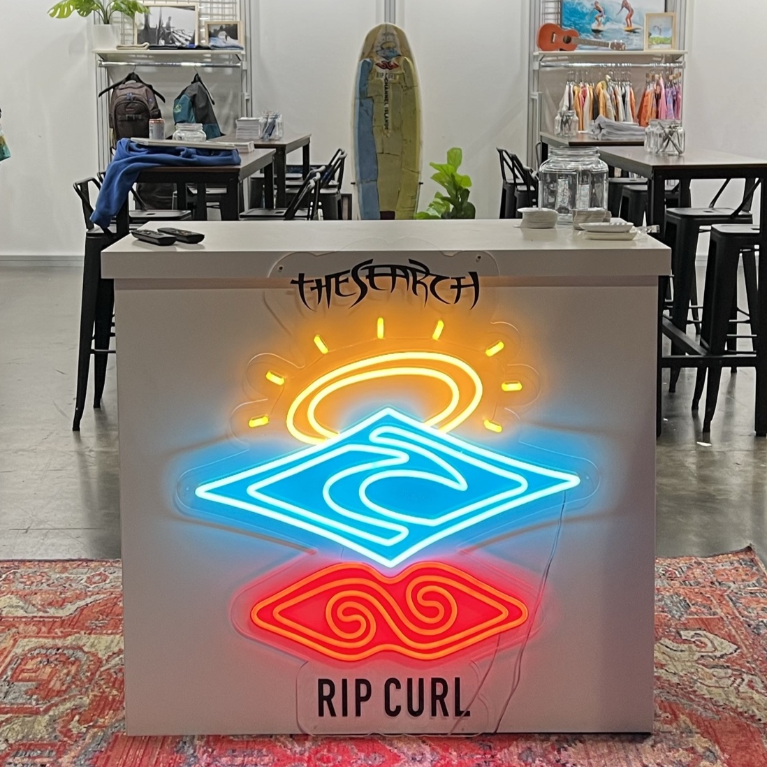 Custom Neon® tradeshow sign made for @ripcurl