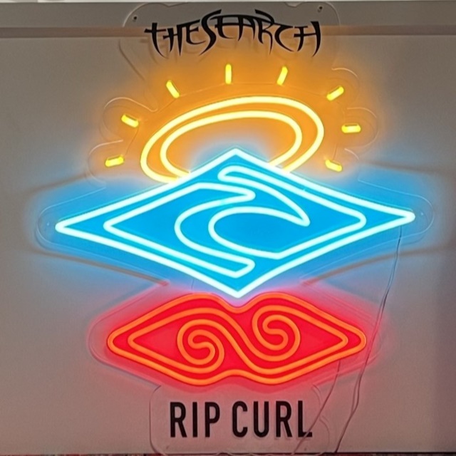 @ripcurl The Search colourful sign by Custom Neon® with UV printed text