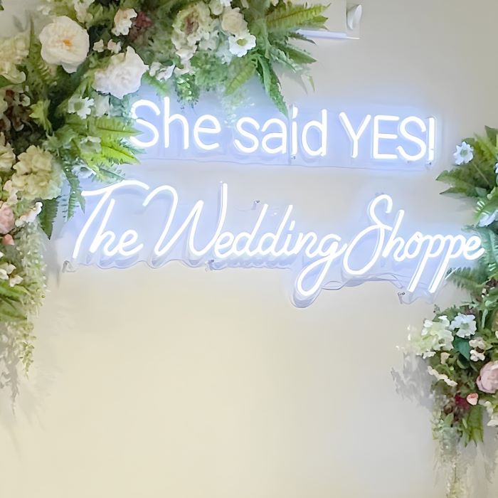She Said Yes @weddingshoppemi Custom Neon® sign