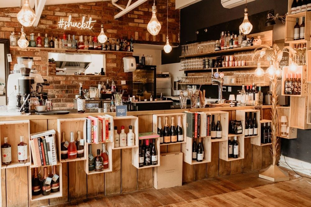 Custom Neon® shuckit hashtag restaurant sign @no9thebalcony