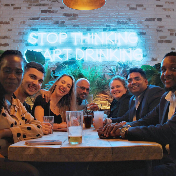 Stop Thinking Start Drinking Custom Neon® sign @mktplce.uk