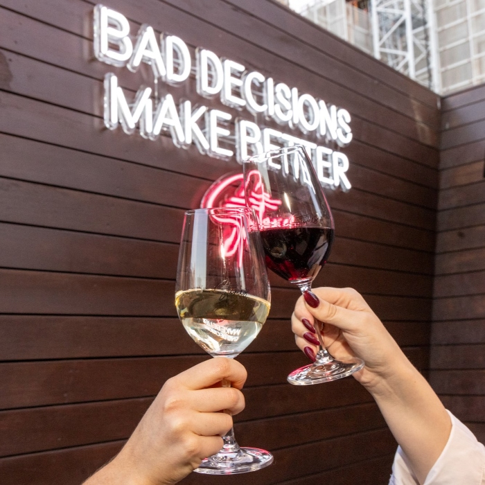 Bad Decisions Make Better Stories waterproof outdoor Custom Neon® sign @stories.au