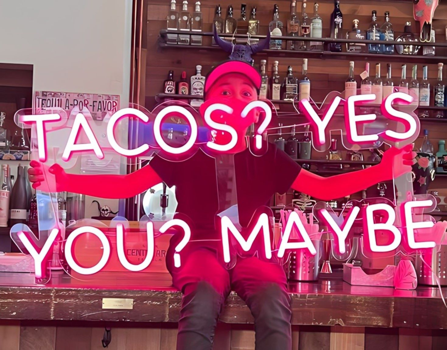 Tacos Yes You Maybe Custom Neon® pink LED neon sign @rrealtacos