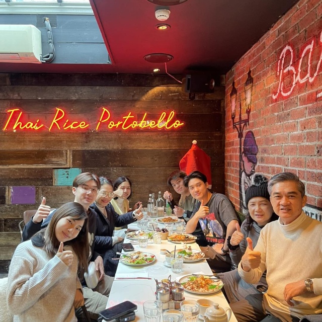 Red restaurant name sign by Custom Neon® @thairiceportobello