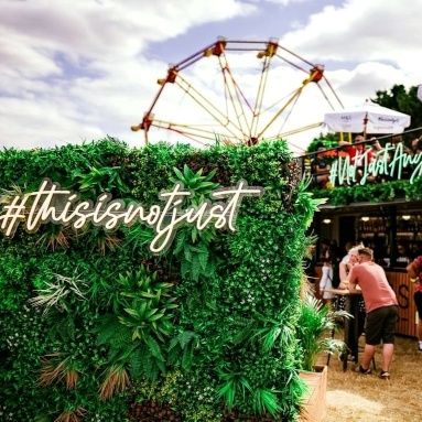 Custom Neon® branded hashtag signs for @marksandspencer @stagestruckevents @thebigfeastival