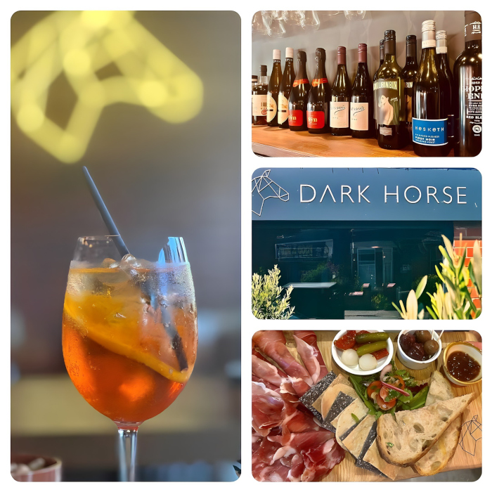 Yellow Custom Neon® horse head logo @thedarkhorseyork