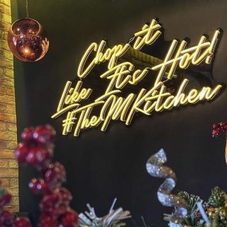 Custom Neon® hashtag wall sign @themkitchen_