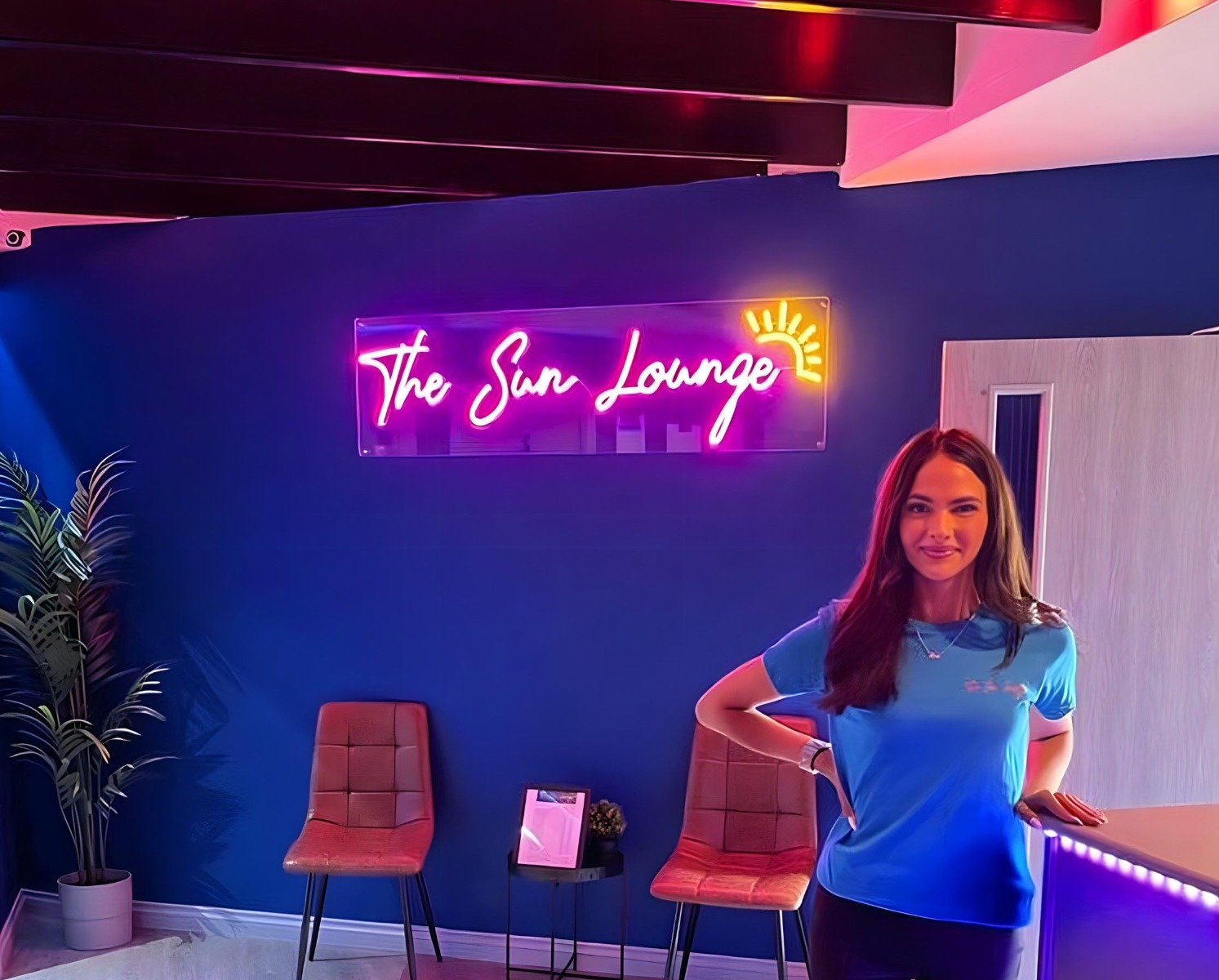 Custom Neon® business name sign @thesunloungealexandria