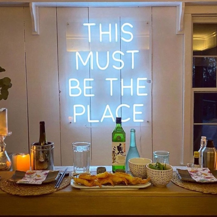 White LED neon kitchen sign by Custom Neon® @urbancookery