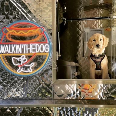 Walk the Dog dogwalker food truck logo by Custom Neon®