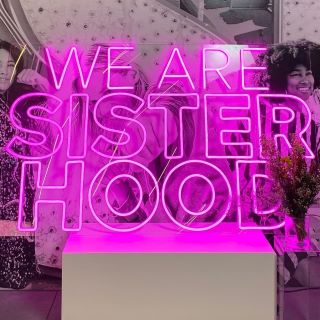 Pink Custom Neon® on clear backing