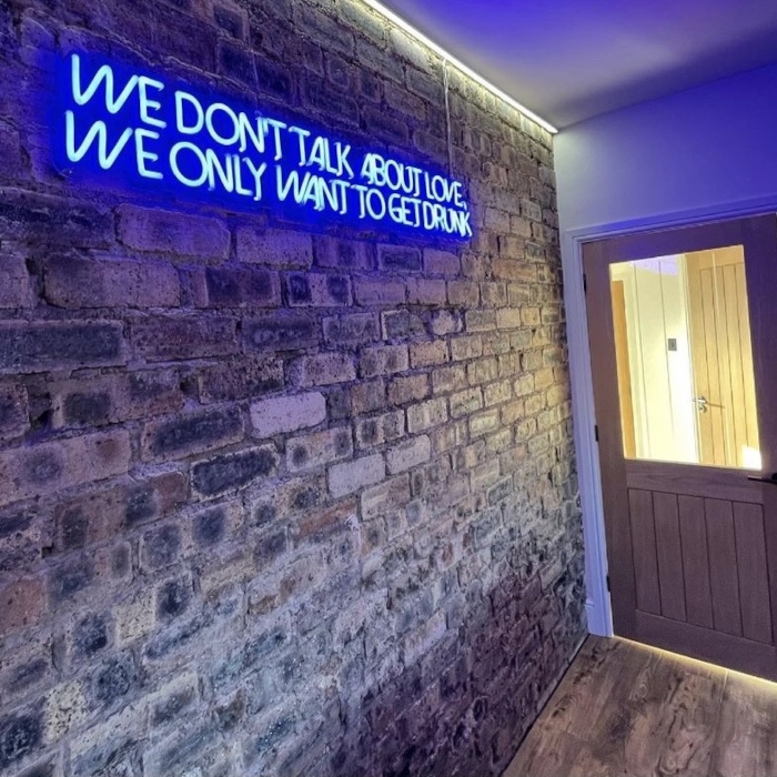 Big Custom Neon® quote sign for garages and mancaves