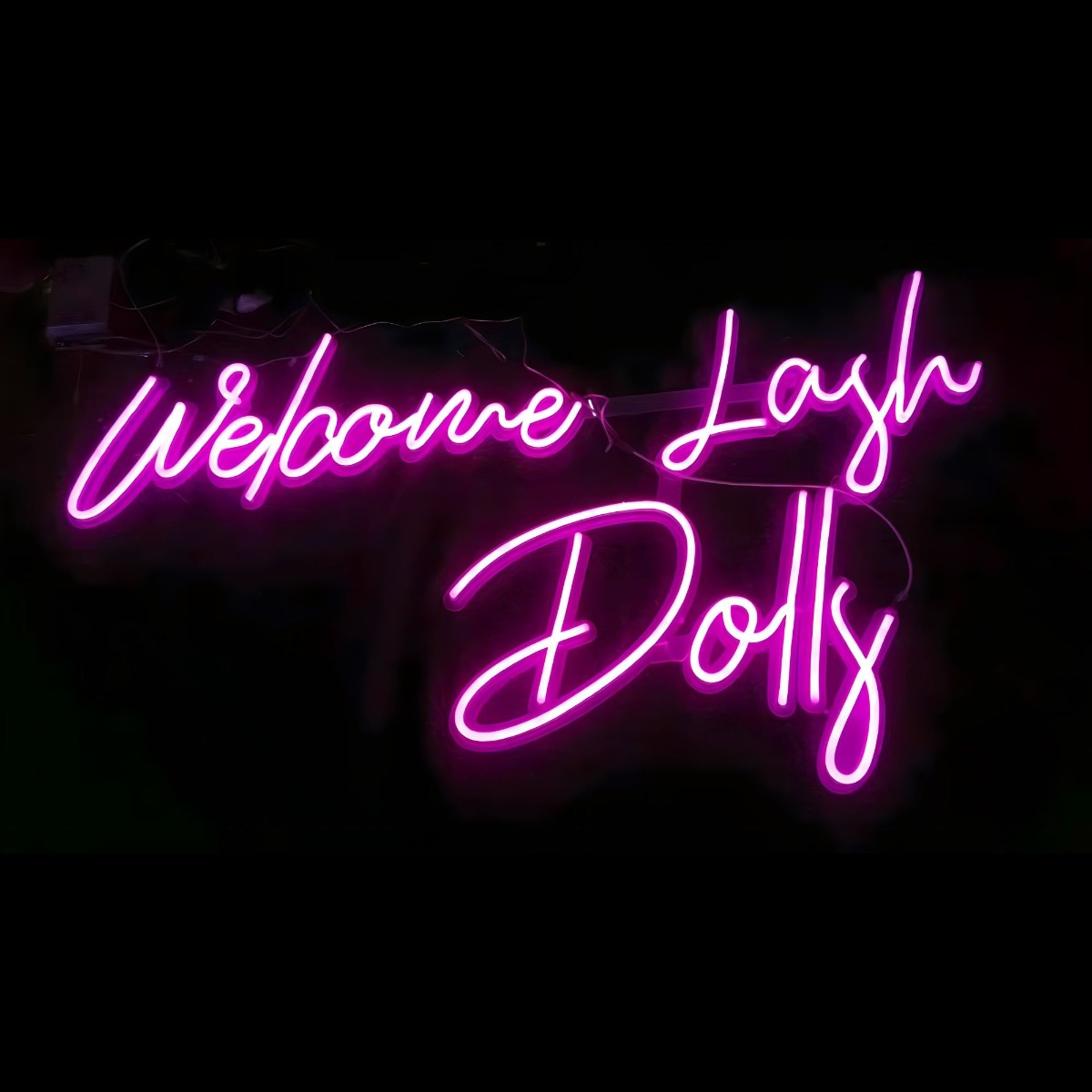 Custom Neon® pink salon welcome sign @thelblhouse_