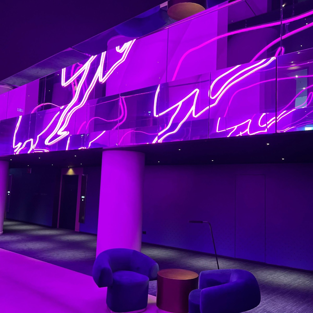 Custom Neon® large pink LED neon emu artworks @wsydneyhotel
