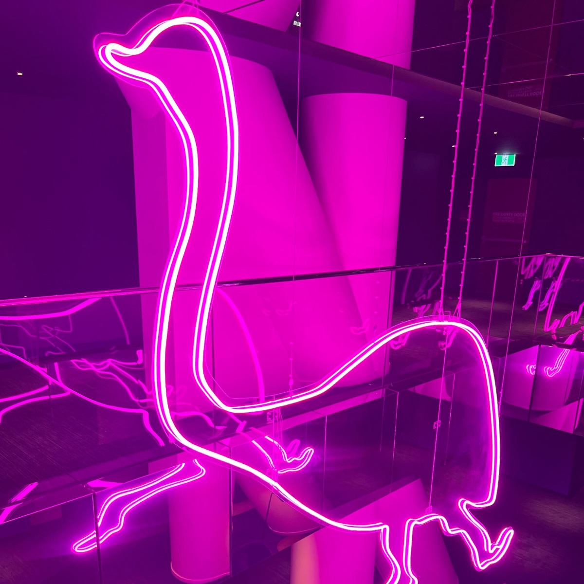 Custom Neon® 17ft tall pink LED neon emu @wsydneyhotel