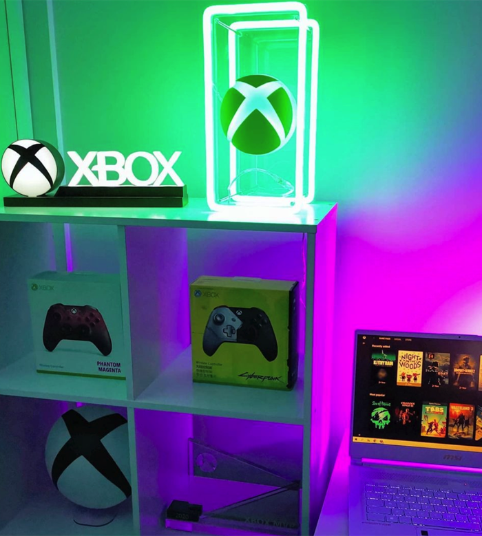 Custom Neon&reg; Xbox promotional product @missdeusgeek for @weareopragency