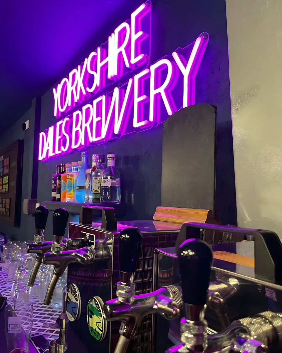 Custom Neon® pink Yorkshire Dales Brewery sign @yorkshiredalesbrewery