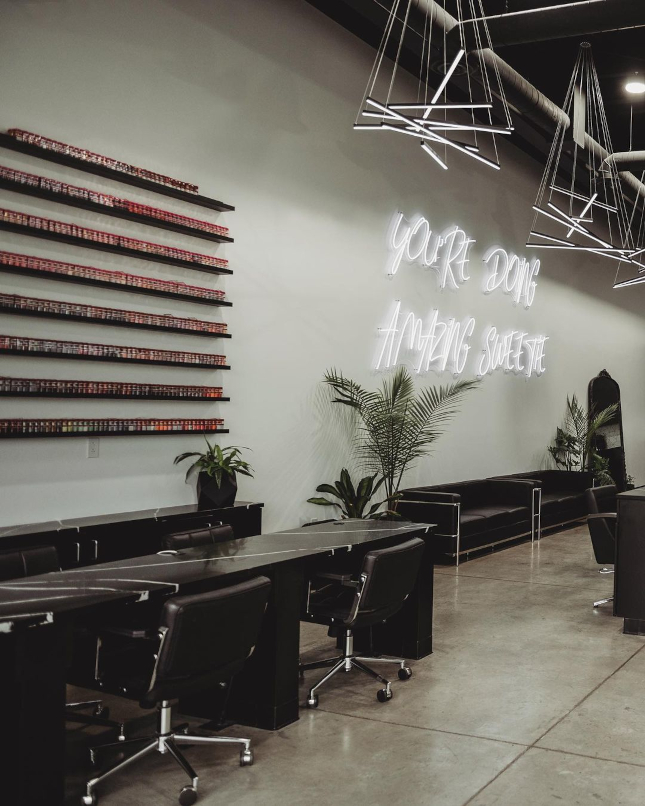 Custom Neon&reg; white sign @josephmccormickhair @josephthesalon