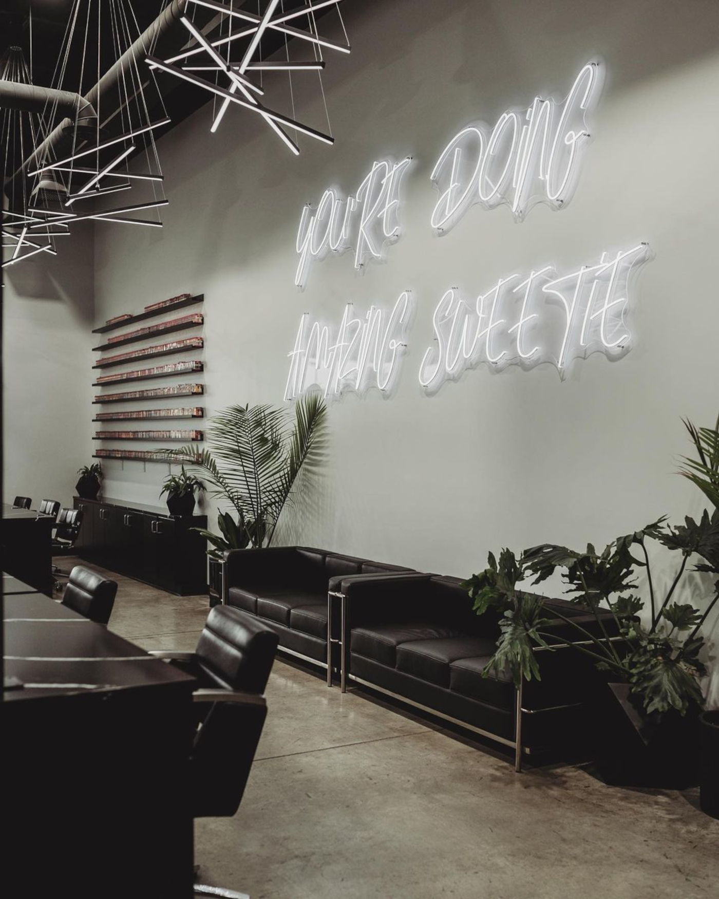 Custom Neon&reg; white sign @josephmccormickhair @josephthesalon