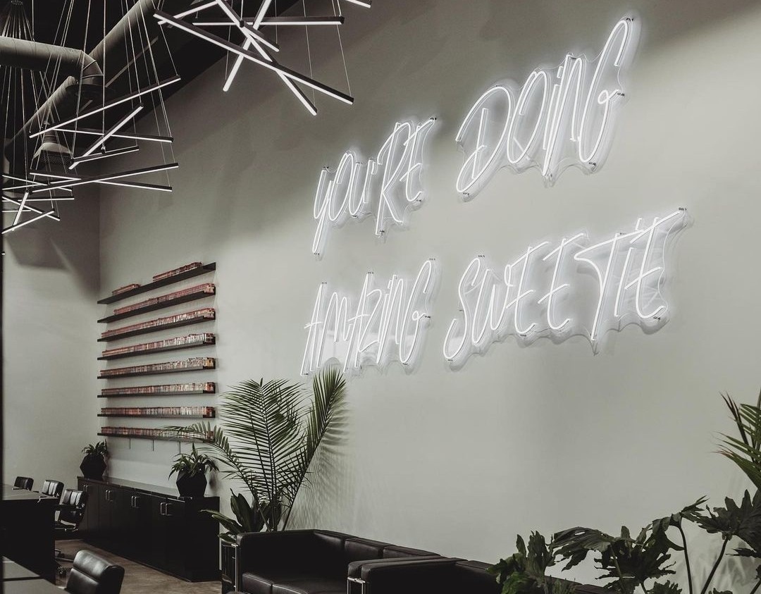 Huge Custom Neon® hair salon sign @josephmccormickhair